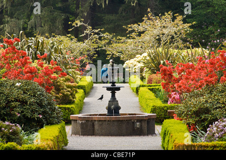 Giardini della ex Simpson Estate alla riva acri del parco statale, southern Oregon Coast. Foto Stock