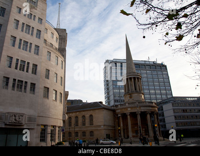 Langham Place off Regents Street a Londra REGNO UNITO Foto Stock