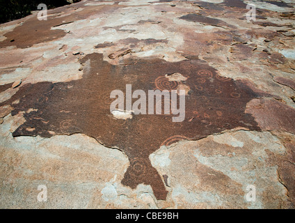 Nelle incisioni Tchitundo Hulo Hills, Angola Foto Stock