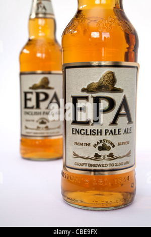 EPA (Inglese Pale Ale) britannici di birra in bottiglia dal birrificio Marstons Foto Stock