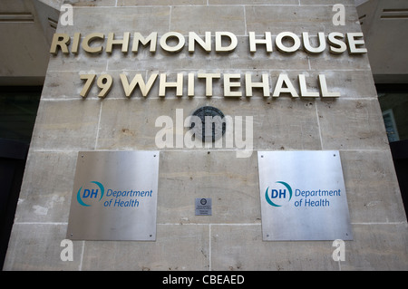 Richmond house Dipartimento della sanità del governo britannico edificio ufficiale whitehall Londra Inghilterra Regno Unito Regno Unito Foto Stock
