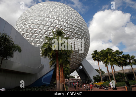 L'Epcot Globe, astronave Terra, Disney, Orlando, Florida Foto Stock