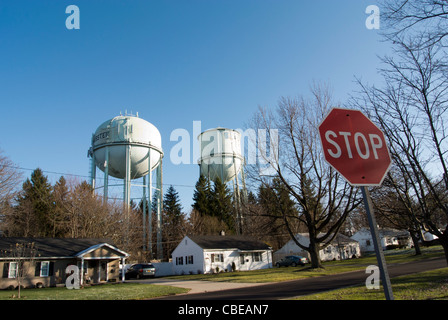 Torri di acqua in Webster NY USA. Foto Stock