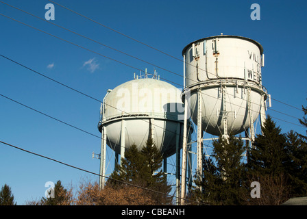 Torri di acqua in Webster NY USA. Foto Stock