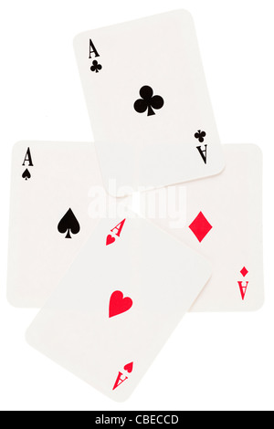 Quattro Assi carte da gioco Foto Stock