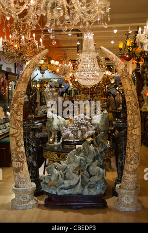 Negozio di antiquariato a Miracle Mile a Coral Gables, Florida Foto Stock