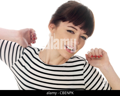 Giovane donna stretching. Modello rilasciato Foto Stock