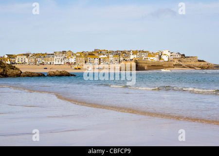 Porthminster beach St Ives Cornwall Inghilterra REGNO UNITO Foto Stock