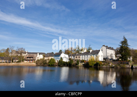 Lago a Huelgoat, Bretagna Francia Foto Stock