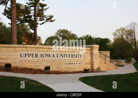 Superiore Università dello Iowa Fayette Iowa Foto Stock