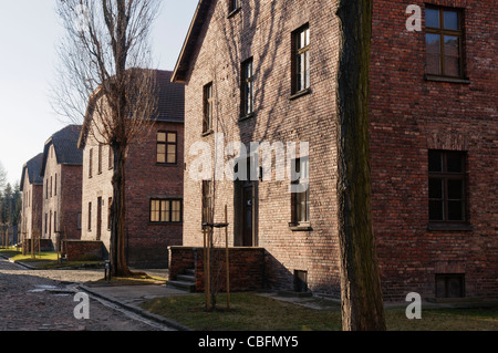 Caserma ad Auschwitz I campo di concentramento nazista Foto Stock