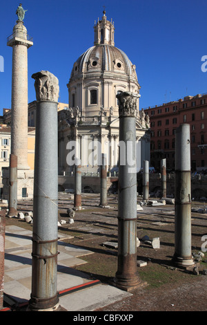 Italia Lazio Roma Fori Imperiali, il Foro di Traiano, Foto Stock