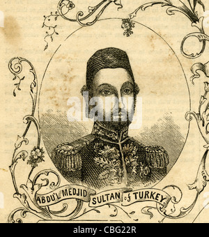 Il sultano Abdülmecid I, il trentunesimo sultano dell'Impero Ottomano. Foto Stock