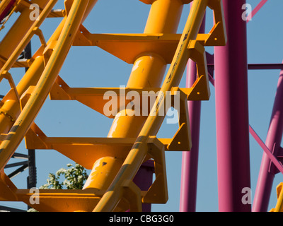 Roller Coaster a Elitch Gardens Theme Park a Denver in Colorado. Foto Stock