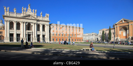 Italia Lazio Roma, Basilica e Piazza San Giovanni in Laterano, Foto Stock