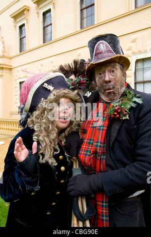 Buskers, Spazzacamini, Osbourne House, Natale, Isle of Wight, England, Regno Unito Foto Stock