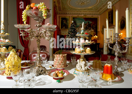 Osbourne House, Natale, sala da pranzo, East Cowes, Isle of Wight, England, Regno Unito Foto Stock