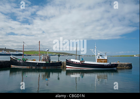 Il Fieno di dock di fronte al Museo di Lerwick, isole Shetland, Scozia. SCO 7779 Foto Stock