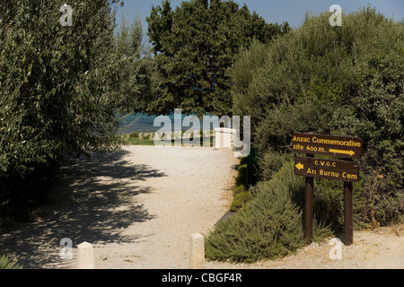 Ari Burnu cimitero di Anzac cove nell'Anzac area di Gallipoli, Turchia Foto Stock