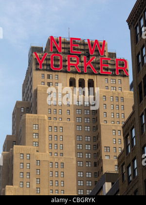 New Yorker Hotel segno Foto Stock