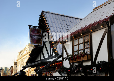 Natale mercato vittoriano nottingham England Regno Unito Foto Stock