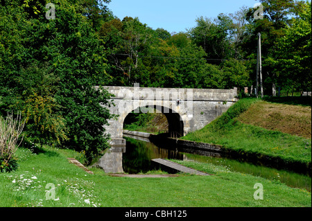 Canale Nivernais,vicino Baye,Morvan parco nazionale,Nievre,Borgogna,Francia Foto Stock