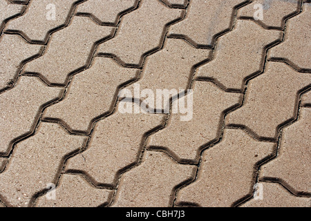 Primo piano di una pavimentazione fatta di pietre regolari Foto Stock