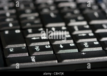 Dettaglio della tastiera su un computer portatile Foto Stock