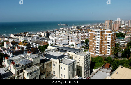 Una vista guardando verso Brighton dal livello 10 della nuova Royal Alexandra ospedale per bambini a Brighton Regno Unito Foto Stock