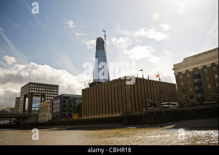 La Shard, Londra ed il Regno Unito il più alto edificio in costruzione, London, Regno Unito Foto Stock