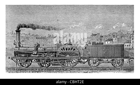 Tipo di locomotiva merci ha sei ruote Engerth accoppiato veicolo ferroviario trasporto in treno a vapore viaggio motore veicolo cingolato Foto Stock