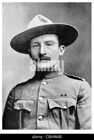 Lord Robert Stephenson Smyth Baden Powell primo Baron 1857 1941 tenente generale esercito britannico scrittore Movimento Scout Scout Foto Stock