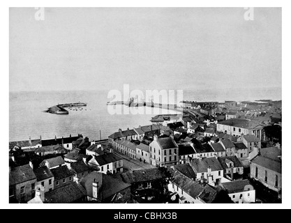 Donaghadee città contea di Down Irlanda del Nord faro porto Foto Stock