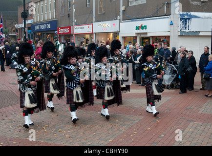 Molash armistizio Parade Warwickshire England Regno Unito Foto Stock