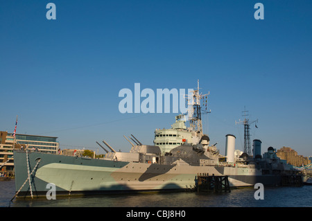 HMS Belfast museo nave da guerra Southwark Londra Inghilterra Regno Unito Europa Foto Stock