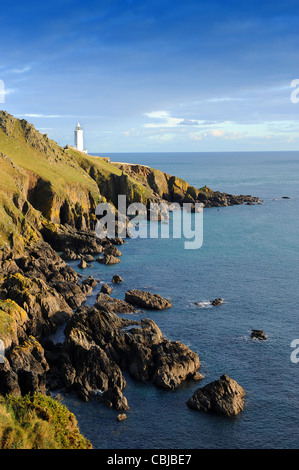 Il punto di inizio faro sul litorale di Devonshire Inghilterra Regno Unito Foto Stock