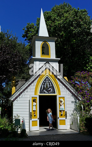 Bambini chiesa cappella parco dei divertimenti di Fairyland Oakland Foto Stock