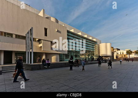 Il Museu d'Art Contemporani de Barcelona, MACBA, museo di Arte Contemporanea di Barcellona, l'architetto Richard Meier, 1995, Barcellona, es Foto Stock