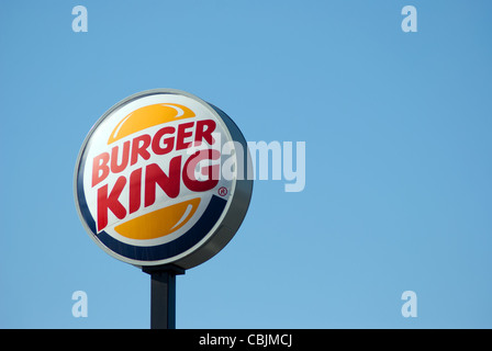 Burger King segno, Sa Coma, Mallorca Foto Stock