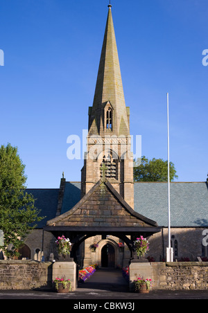 St Nicholas Chiesa Parrocchiale nel villaggio di Wrea Green, Lancashire Foto Stock