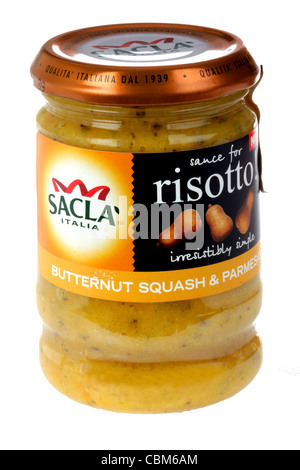 La zucca salsa risotto Foto Stock