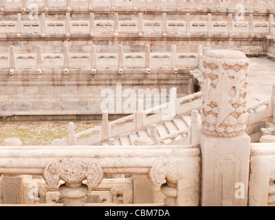 Facciata e tetti dettagli, Città Proibita di Pechino. Palazzo imperiale in Cina. Foto Stock