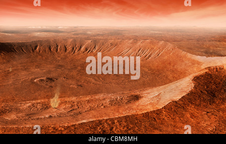 I Calanchi di Marziano in Noachis Terra, Marte. Foto Stock