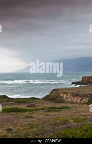 Stati Uniti d'America, la California, la California del Sud, punto PIEDRAS BLANCAS, Costa della California view Foto Stock