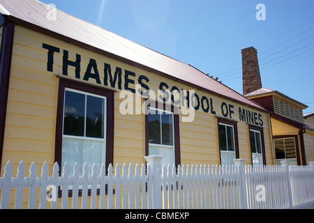 Thames School of Mines, Cochrane Street, Thames. Waikato, Isola del nord, Nuova Zelanda Foto Stock