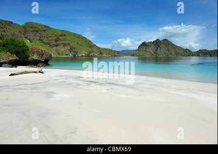 Spiaggia di Rinca Isola, Parco Nazionale di Komodo, Indonesia Foto Stock