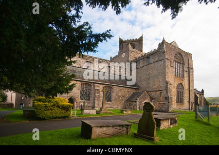 Cartmel Priory, Grange Over Sands, Lake District, Cumbria, Inghilterra Foto Stock