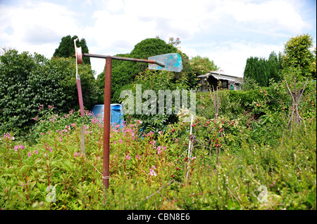 In vecchio stile country garden, bagno e N. Somerset, Inghilterra Foto Stock