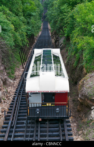 Tennessee, Chattanooga, Lookout pendio della montagna di ferrovie. Foto Stock