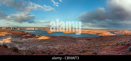 Deserto Utah, formazioni di arenaria, ON, Lago Powell, Glenn Canyon Foto Stock